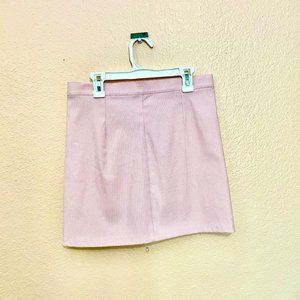 Baby Pink & White Pleated Skirt